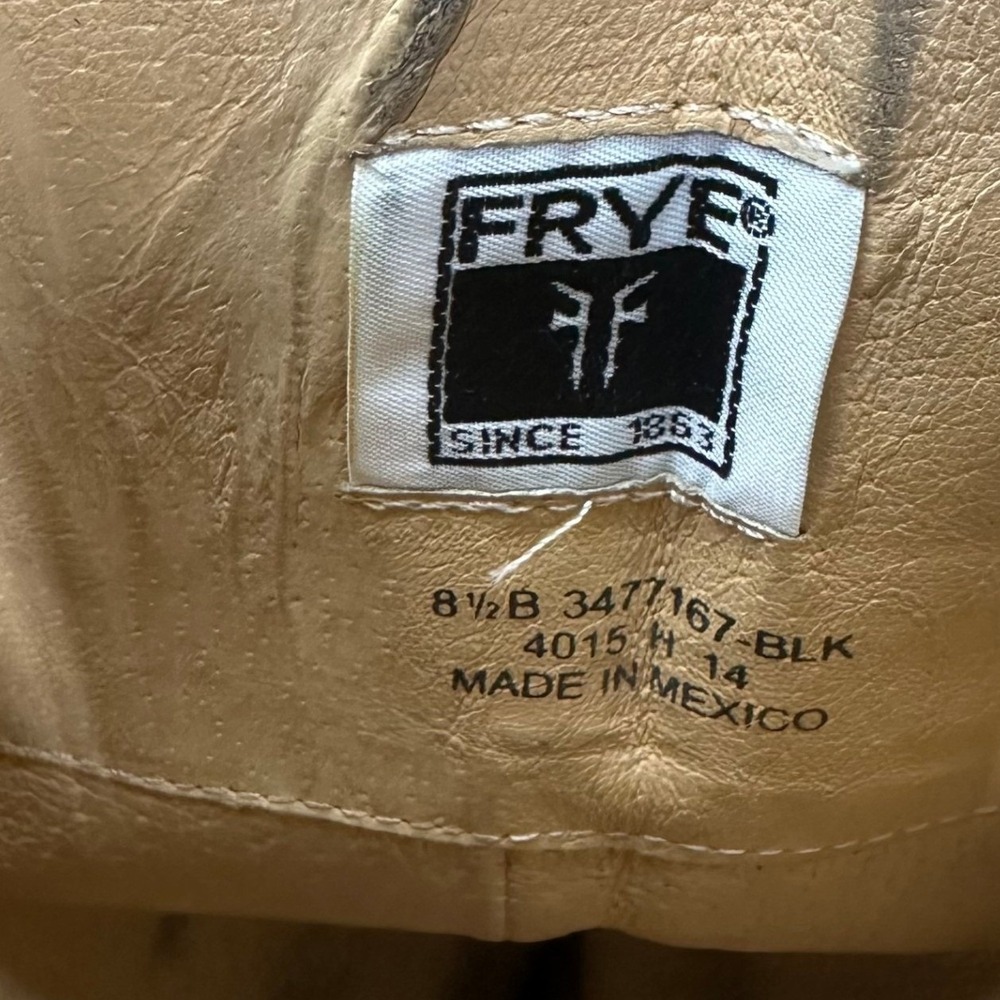 Frye Melissa Button 2 Equestrian-Inspired Tall Women's 8.5B Leather Boots-Black - Picture 10 of 10